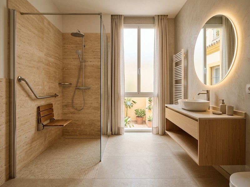 Baño accesible y adaptado en Sevilla
