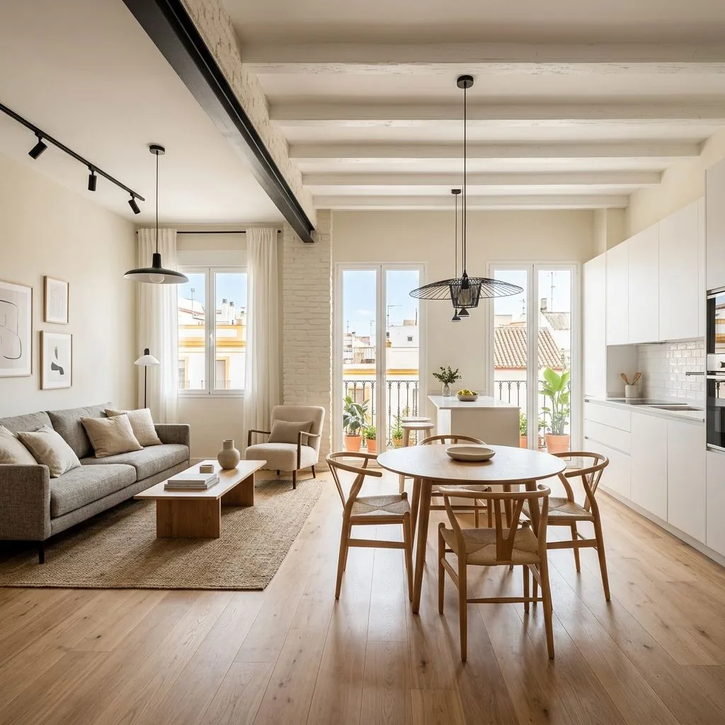 Vivienda con reforma integral y redistribución de espacios en Sevilla